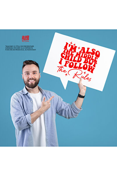 StoryGift Romania Adhesive Sticker 90CM Exterior for the middle child in the family who follows the rules, Viny