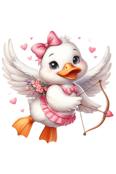 StoryGift Romania Sticker Cu O Ratusca, Ilustratie, Bucurie, Vesela, Trage Cu...