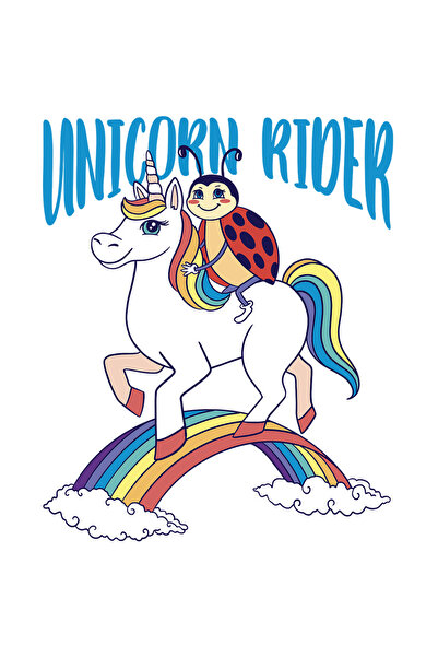 StoryGift Romania Sticker Eticheta 50CM Cu Buburuza Rosie Pe Unicorn Alb Cu C...