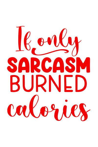 StoryGift Romania Sticker Exterior cu mesajul "Daca doar sarcasmul ar fi ars ...