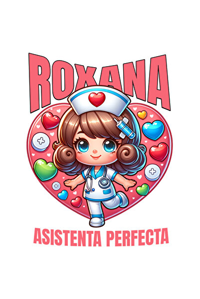 StoryGift Romania Sticker Adeziv 90CM cu Asistenta Medicala Costum Alb Serint...