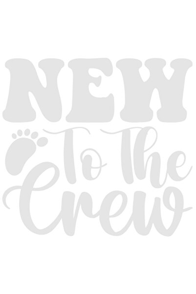 StoryGift Romania Sticker Autocolant 30CM Exterior cu un pas de copil si textul "New to the crew" nou in echipa