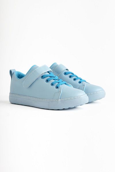 Limoya Pantofi sport pentru copii Eve Blue cu șireturi cu velcro