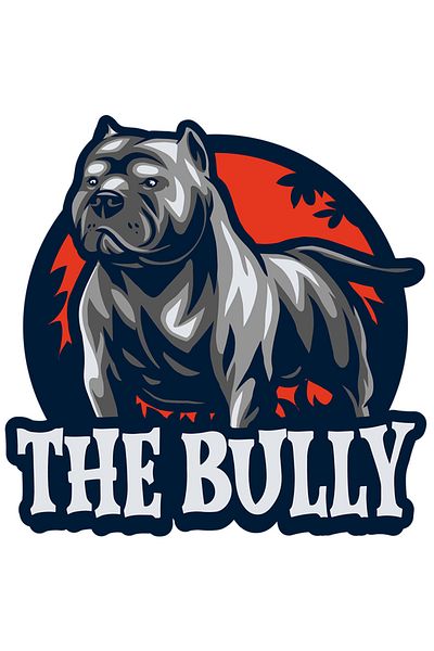 StoryGift Romania Sticker Adeziv 90CM Cu Mesaj In Engleza The Bully, Caine, Bulldog, Emblema, cu Margini Albe,