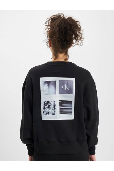 Calvin Klein Damen Calvin Klein Jeans Back Polaroid Label Sweater