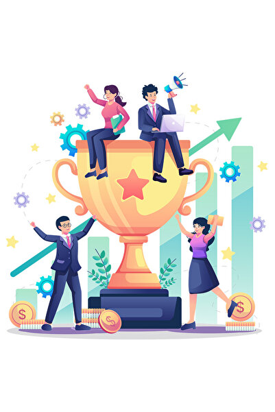 StoryGift Romania Sticker Cu Trofeu, Performanta, Monede, Business, Cu Margin...