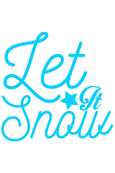 StoryGift Romania Sticker Autocolant 30CM Exterior cu textul in limba engleza "Let it snow" - lasa sa ninga iarn