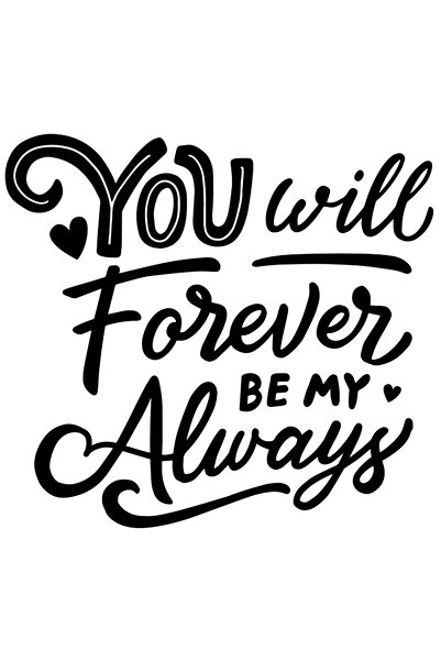 StoryGift Romania Sticker Adeziv 90CM Cu Mesaj Romantic You Will Forever Be M...