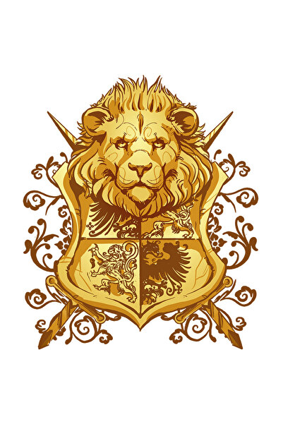 StoryGift Romania Sticker Eticheta 40CM Personalizata Leu, Insigna, cu Margin...