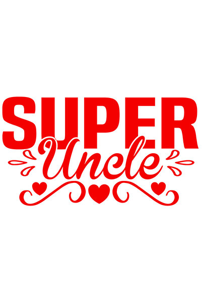 StoryGift Romania Sticker Autocolant 70CM Exterior pentru un unchi iubit si apreciat cu mesajul "Super uncle" -