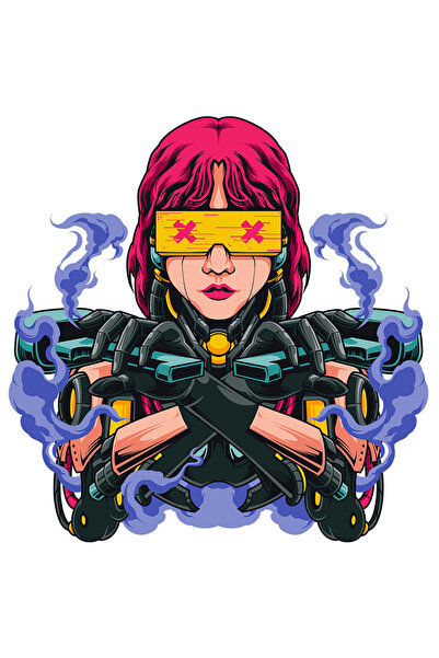 StoryGift Romania Sticker Adeziv 90CM Cu Ochelari, Pistoale, SF, Android, cu ...