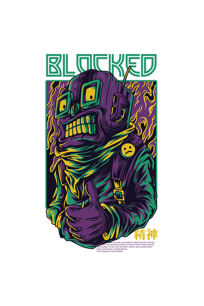 StoryGift Romania Sticker Adeziv 90CM Cu Robot Cu Ochelarii Si Zambe Larg Aratand Semn Ok, Text In Engleza Block