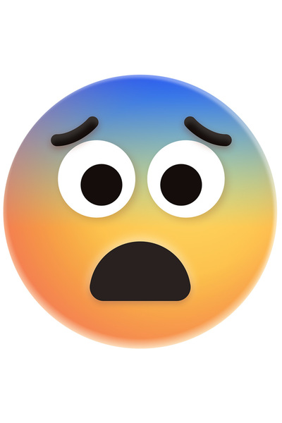 StoryGift Romania Sticker Autocolant 70CM Cu Emoticon, Emoji, Teama, Frica, c...