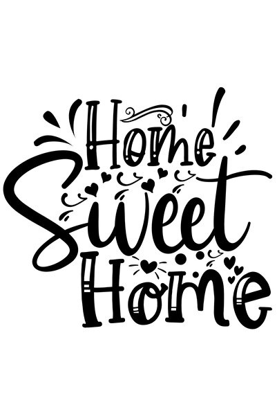 StoryGift Romania Sticker Cu Mesajul Home Sweet Home, Casa Noua, Iubitorii De...