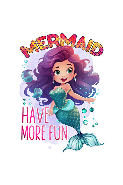 StoryGift Romania Sticker Autocolant 70CM cu mica sirena cu mesajul "Mermaid,...