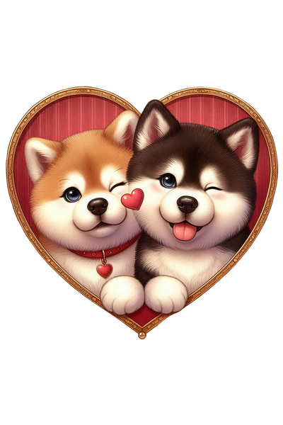 StoryGift Romania Sticker Autocolant 70CM cu o catelusa si un catel, ilustrat...