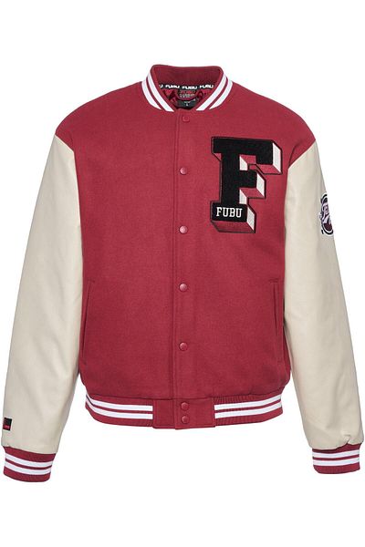 FUBU Herren Fm233-009-1 College Varsity Jacket