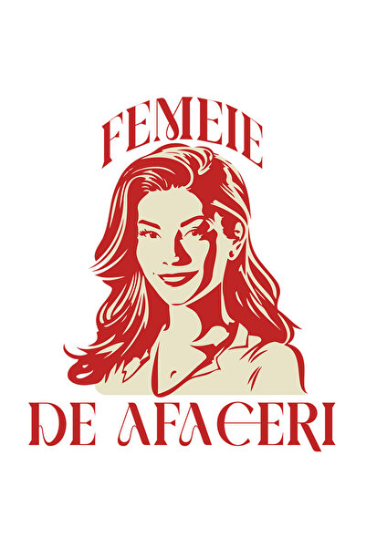 StoryGift Romania Sticker Autocolant 70CM Adeziv portret femeie de afaceri CE...