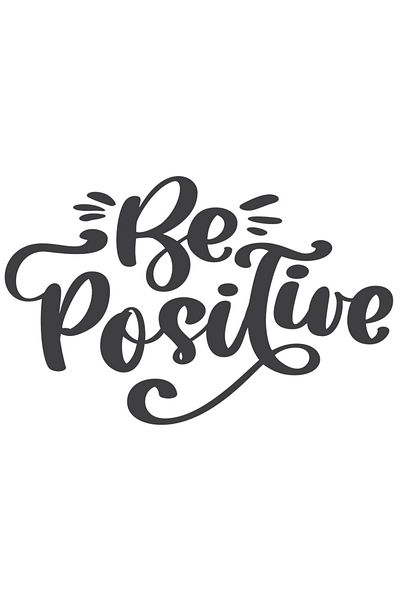 StoryGift Romania Sticker Eticheta 40CM Cu Mesaj Motivational Be Positive, Fii Optmist, Persoana Draga, Negru,