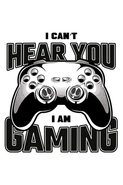 StoryGift Romania Sticker Cu Maneta Play Station, Text In Engleza I Can't Hear You I Am Gaming, Game Player,