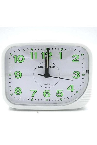 Micro Plus Microplus Analogue Alarm Clock White PS-4732