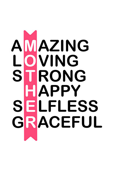 StoryGift Romania Sticker Eticheta 50CM Cu Text Colorat Mother, Rebus, Cea Ma...