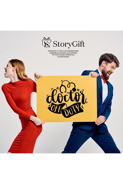 StoryGift Romania Sticker Autocolant 30CM Exterior pentru doctorii care si-au terminat programul la serviciu , V