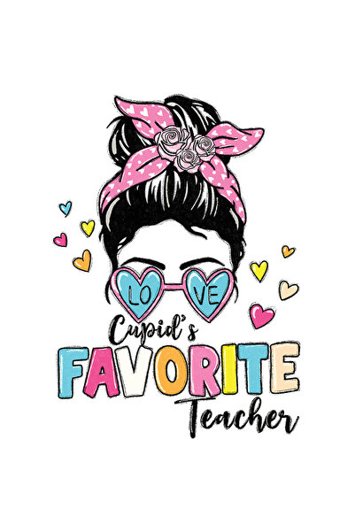 StoryGift Romania Sticker Adeziv 90CM cu mesajul "Cupid favorite teacher", il...