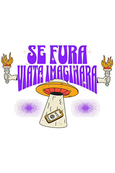 StoryGift Romania Sticker Autocolant 70CM Adeziv se fura viata imaginara extr...