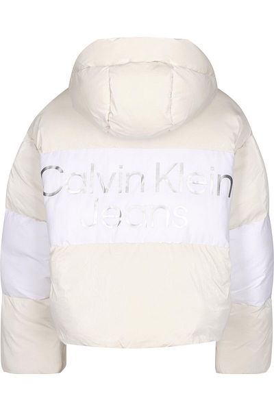 Calvin Klein Damen Jeans Blocking Cropped Puffer Winterjacke