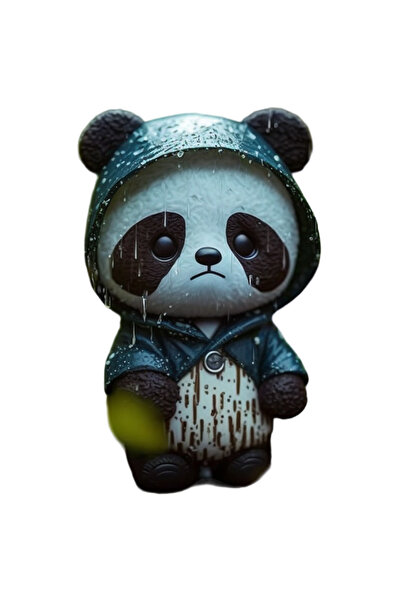 StoryGift Romania 70CM Self-Adhesive Sticker with Portrait of Panda Bear in t...