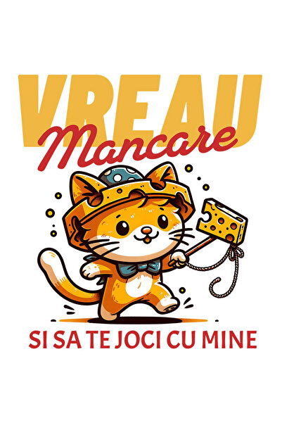 StoryGift Romania Sticker Cu Pisica Portocalie Cu Capcana Cu Branza Soareci T...