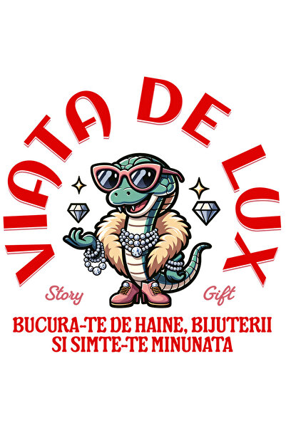 StoryGift Romania 90CM Adhesive Sticker with Snake in Fur Coat and Sunglasses...