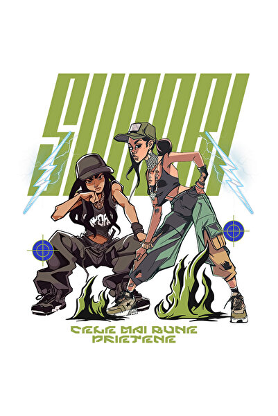 StoryGift Romania Sticker Adeziv 90CM Adeziv surori cele mai bune prietene iu...