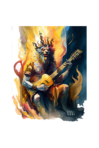 StoryGift Romania Sticker Adeziv 90CM Cu Monstru Cantand La Chitara, Creatura...