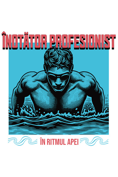 StoryGift Romania Sticker Autocolant 70CM Adeziv înotator profesionist, iubit...