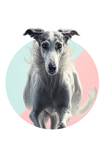 StoryGift Romania Sticker Adeziv 90CM Cu Greyhound, Caine, Alergare, Iubitori...