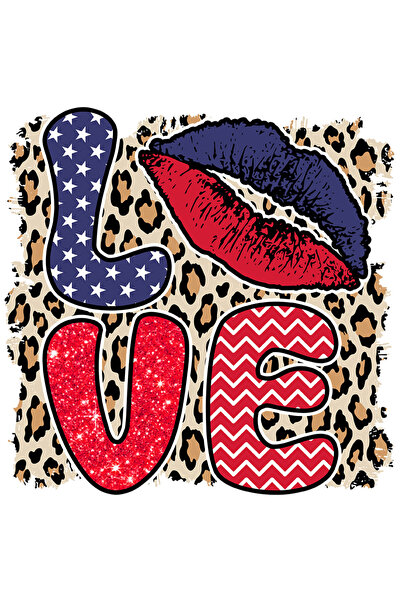 StoryGift Romania Sticker Eticheta 40CM cu mesajul "Love", buze, albastra, ro...