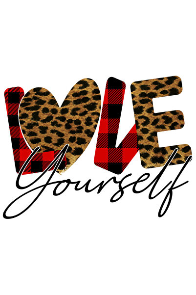 StoryGift Romania Sticker Eticheta 40CM cu mesajul "Love yourself", iubeste-t...