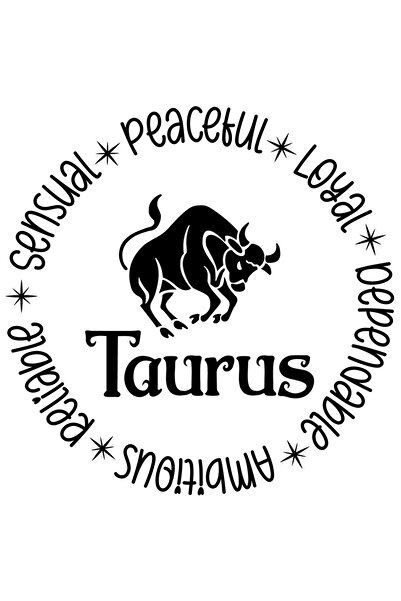 StoryGift Romania Sticker Eticheta 50CM cu zodia Taur, ilustratie, zodie, ast...