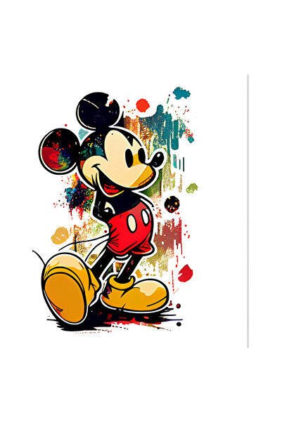 StoryGift Romania Sticker Autocolant 70CM Cu Pictura Mickey Mouse Stand In Picioare, Desene Animate, Desenele Co