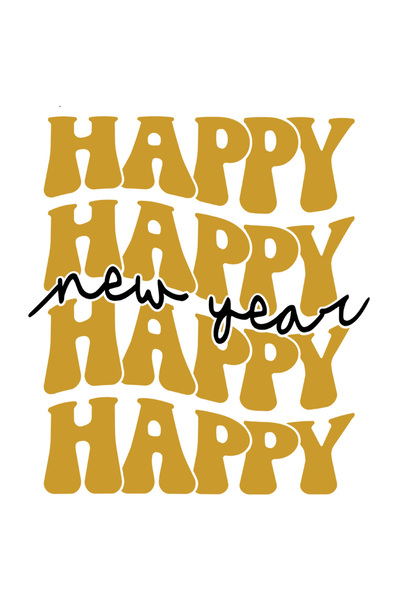 StoryGift Romania Sticker Eticheta 40CM Cu Text in Engleza Happy New Year, Re...