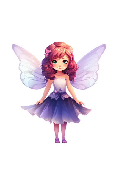 StoryGift Romania Sticker Cu O Fetita Dragalasa Cu Aripi De Zana, Ilustratie,...