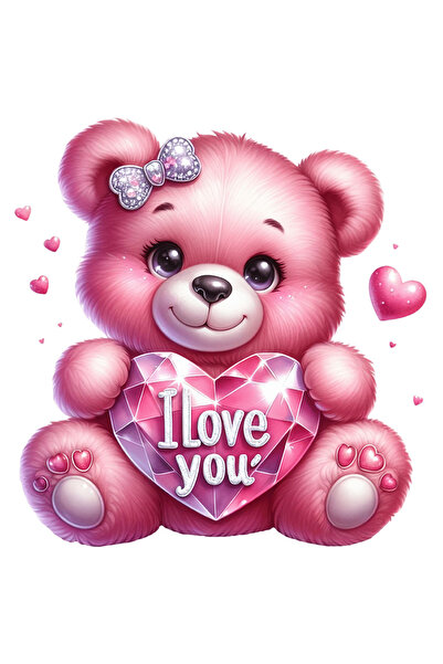 StoryGift Romania Sticker Eticheta 40CM cu o ursoaica de plus care tine o ini...