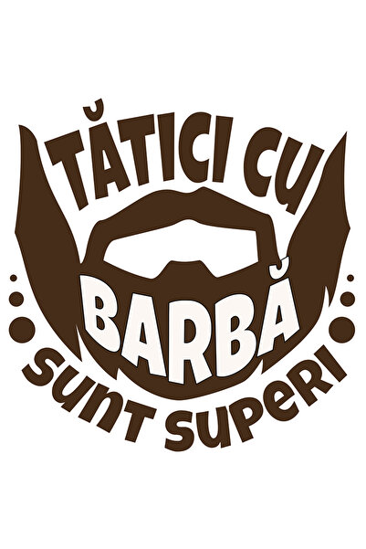 StoryGift Romania Sticker Adeziv 90CM Adeziv Taticii cu barba sunt superi coo...
