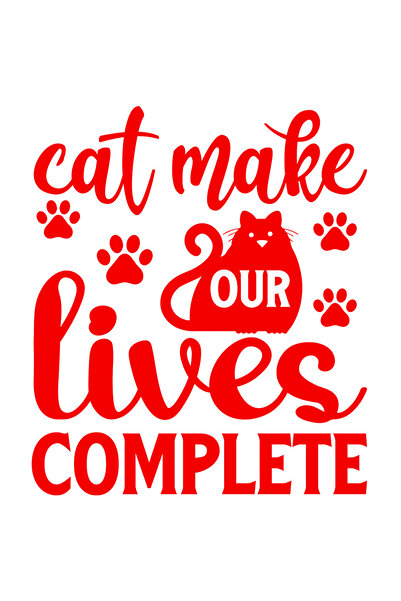 StoryGift Romania Sticker Eticheta 40CM Exterior cu mesajul "Pisicile ne fac ...