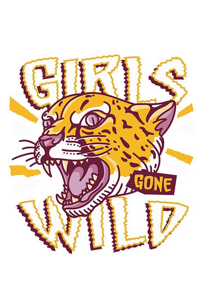 StoryGift Romania Adhesive Sticker 90CM With Text In English Girls Gone Wild, Tiger Howling, Girls Go Crazy, Mul