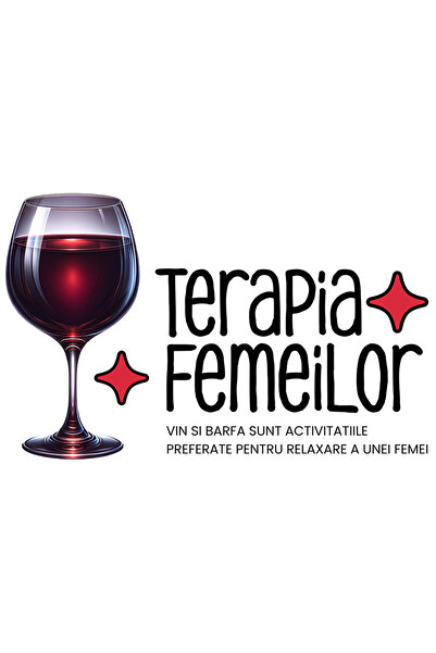 StoryGift Romania Sticker Adeziv 90CM Adeziv Pahar De Vin Rosu Text Terapia F...