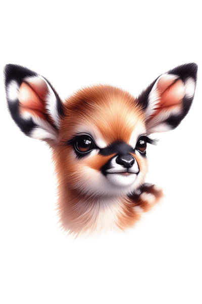 StoryGift Romania Sticker Autocolant 70CM cu un pui de caprioara, ilustratie,...