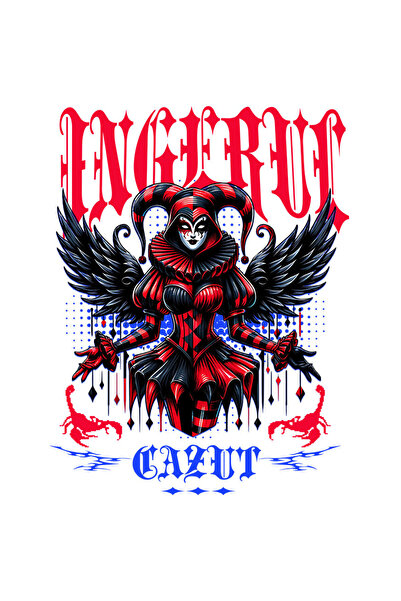 StoryGift Romania Sticker Autocolant 70CM cu Femeie Costum Harley Quinn Anima...